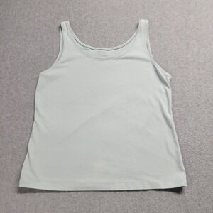 Eileen Fisher Women's Pale Green Sleeveless Tank Top Size PS Petite Small Cotton